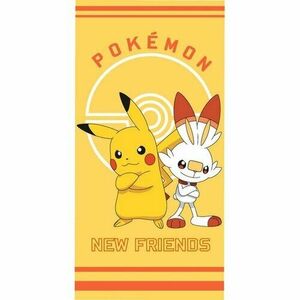 Pokémon Pikachu és Scorbunny gyerek törölköző, 70 x 140 cm kép