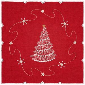 Fa karácsonyi abrosz piros, 35 x 35 cm, 35 x 35 cm kép