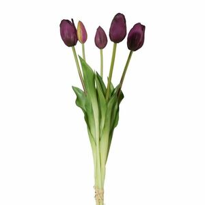 Tulipán műcsokor lila, 48 cm kép