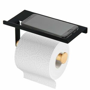 Altom PHONE WC-papír tartó, 18 x 10 cm, fekete kép