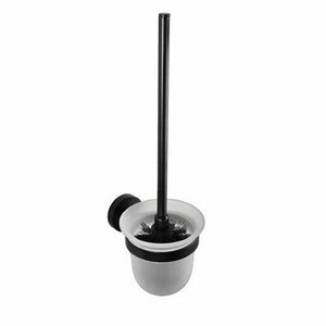 SAPHO XB300 X-Roundblack fali WC kefe, tál tejüveg, fekete kép