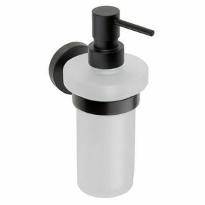 SAPHO XB100 X-Round fekete szappanadagoló, tejesüveg/fekete, 230 ml kép