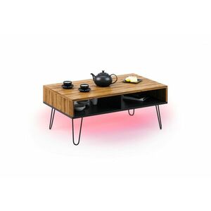 ATOS dohányzóasztal, 100x45x60, wooden + LED kép