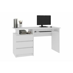 KORDA CLP 135 íróasztal, 135x77x60, fehér kép