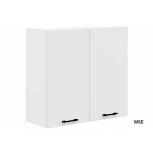 KOSTA W80 2D kétajtós felső konyhaszekrény, 80x58x30, fehér kép