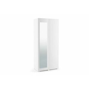 AMALE ruhásszekrény tükörrel, 90x185x40, fehér kép