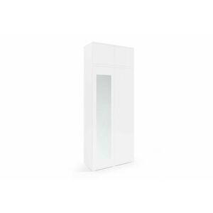 AMALE ruhásszekrény tükörrel + kiegészítés, fehér kép
