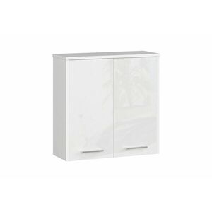 JOLANDA fürdőszoba szekrény, 60x60x22, 5, fehér/fehér fényes kép