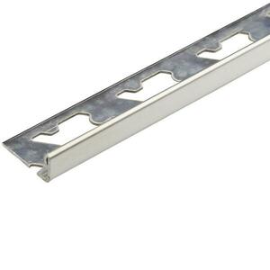 Négyzet alakú alumínium profil Edge S-steel Polished 2500/23/8 mm kép