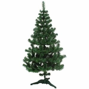 Karácsonyfa, műfenyő, zöld szélű 180 cm. kép