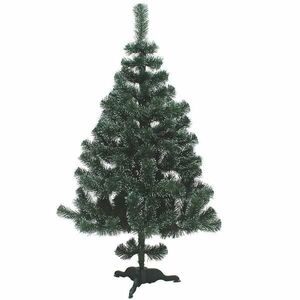 Karácsonyfa, műfenyő, fehér szélű 150 cm kép