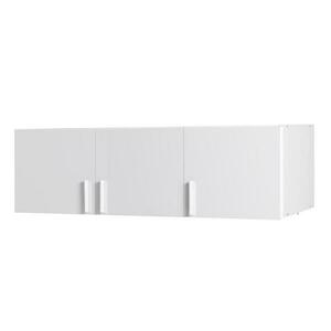 Szekrény Snow 04A 136 cm felső szekrény tripla ajtó fehér fényes/alpesi fehér kép