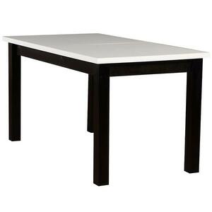 Asztal ST28 140X80+40 fehér/fekete kép