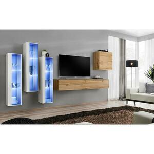 Nappali bútor Switch üveg+LED XIII fehér/Wotan kép