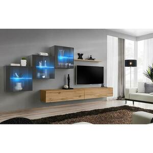 Nappali bútor Switch XVIII üveg +LED Grafit/Wotan kép