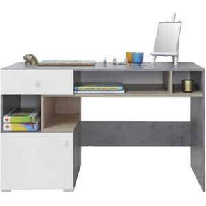 Iróasztal Sigma 125 SI10 beton/fehér/tölgy kép
