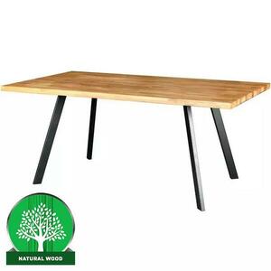 Asztal fa Ontario 180x100x77 tölgy / fekete kép