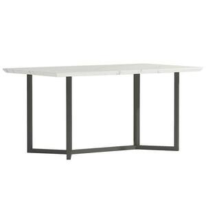 Asztal Marmaris 2203 160X90X75 márvány/fekete kép