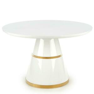Asztal Vegas 120 Mdf/Acél – Fehér/Aranysárga kép