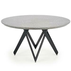 Asztal Gustimo 140 Mdf/Acél – Hamuszürke Marmur/Fekete kép