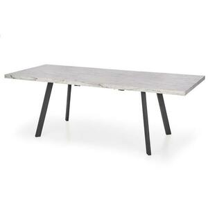 Kinyitható asztalok Dallas 160/220x90cm Mdf/Acél – Fehér Marmur/Fekete kép