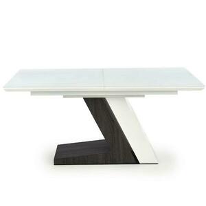 Asztal Mortis 160/200 Mdf – Fehér/Sötét Hamuszürke kép