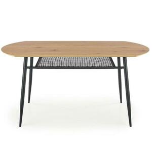 Asztal Jackson 160 Mdf/Rattan/Acél – Tölgy Aranysárga/Fekete kép