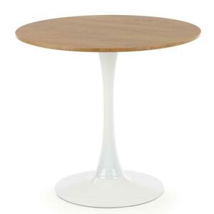Asztal Sting 80 Mdf/Acél – Tölgy Aranysárga/Fehér kép
