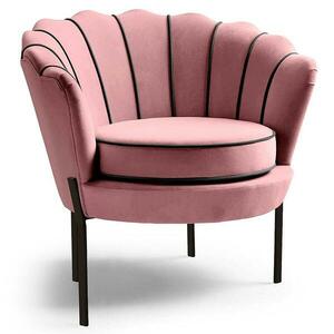 Fotel Angelo rózsaszín/fekete kép