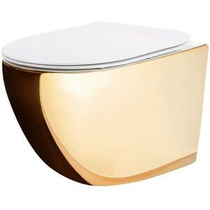 WC csésze Carlo Mini Rimless gold/white kép