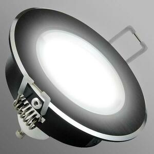 Mennyezeti beépíthető lámpa LED fekete kerek kép