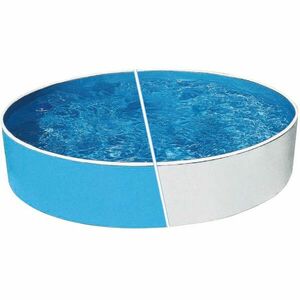 Azuro 240 round fémpalástos medence, Skimfilter 2000 szkimmerrel, D240 x 90 cm, kék/fehér kép