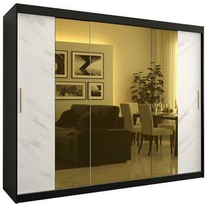Szekrény Platinum T2 250 fekete márvány/fehér kép