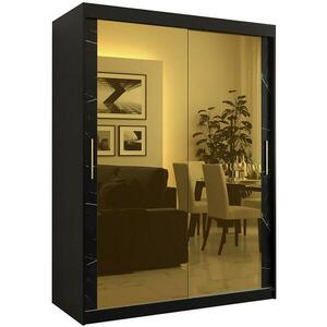 Szekrény Platinum T3 150 fekete márvány/fekete kép