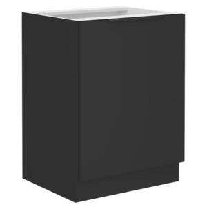 Konyhaszekrény Siena fekete matt 60d 1f bb kép