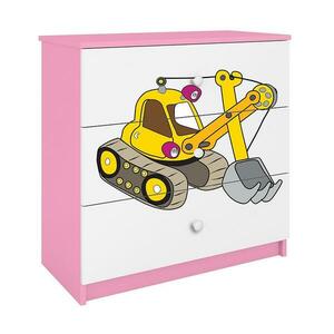Komód Detsko számára Babydreams Rózsaszín – Kotrógép kép