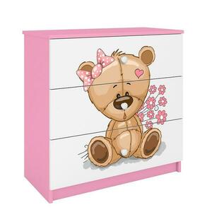 Komód Detsko számára Babydreams Rózsaszín – Medve Virágok kép