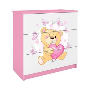 Komód Detsko számára Babydreams Rózsaszín – Medve Pillangó kép