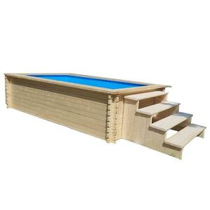 Fából készült medencék 4x2 m kép