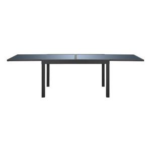 Kihúzható asztal üveglappal XT1331A 135/270x90x75 sötétszürke kép