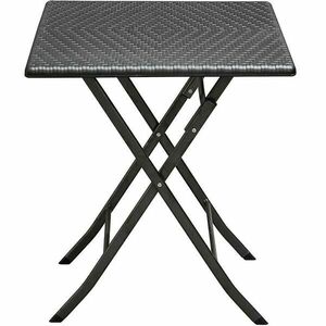 Asztal négyszög alakú összecsukható 62cm fekete kép