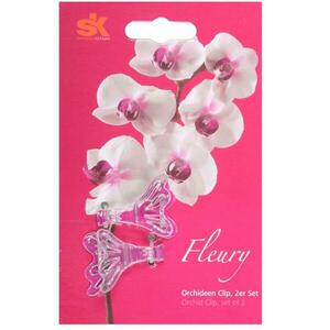 Dekoratív virágcsipeszek Fleury műanyag / rózsaszín / 4cm / 2db kép