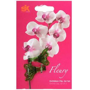 Dekoratív virágcsapok Fleury műanyag / zöld / 4cm / 2db kép