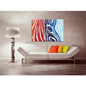 Kézzel festett vászonképek POP Art COLOURS zebra (POP ART) kép