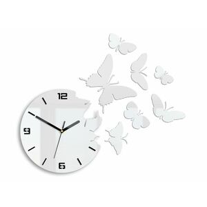 Moderné nástenné hodiny BUTTERFLIE 3D WHITE NH049 kép