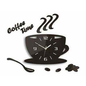 Modern falióra COFFE TIME 3D WENGE wenge (öntapadós falióra) kép