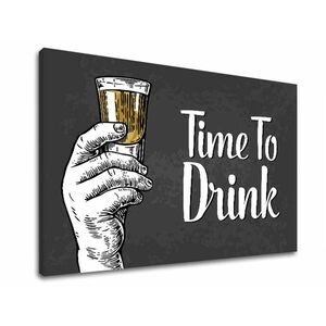 Vászonkép szöveggel Time to drink (modern vászonképek) kép