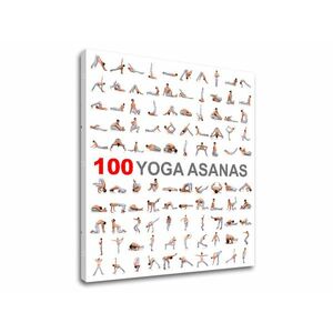 Motivációs vászonképek 100 Yoga asanas (vászonkép szöveggel) kép