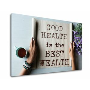 Motivációs vászonképek Good health (vászonkép szöveggel) kép