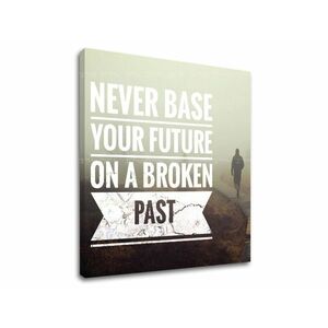 Motivációs vászonképek Never base your future_002 kép